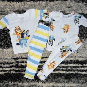 Set of 2 Bluey Pajamas 2T Toddler Boy Girl PJs